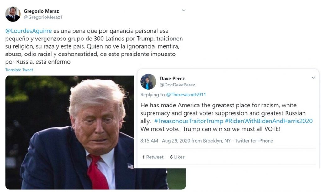 Example tweets from Latino & Black Voters